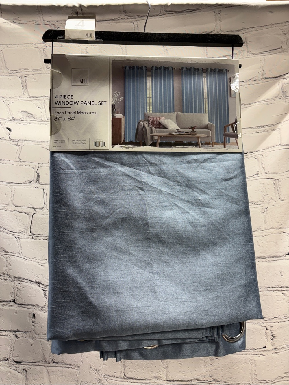 ALIFE Light Blue 4-Piece Window Panel Set - Grommet Top